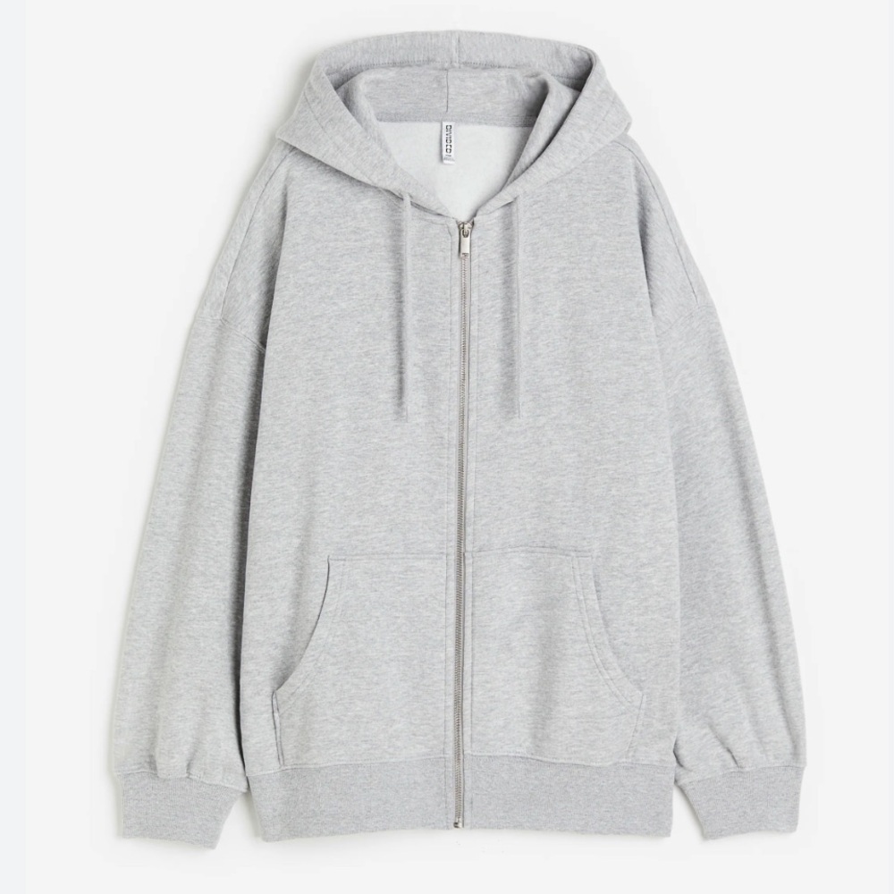 Gray Zip-Up Hoodie by DIVIDED a label of H+M